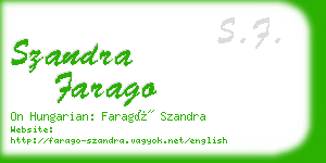 szandra farago business card